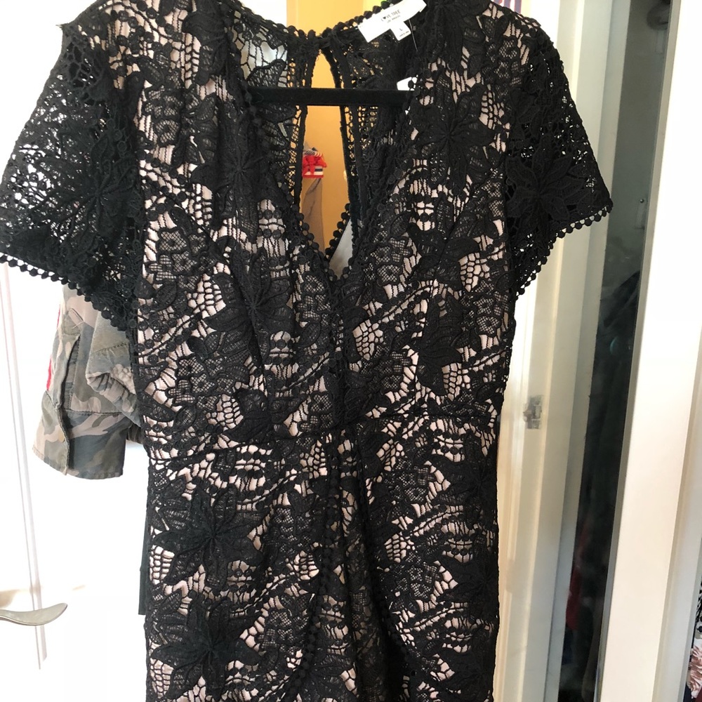 Black lace romper